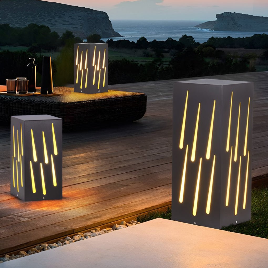 LED Pathway Light with Meteor Visual Effect Outdoor Decor