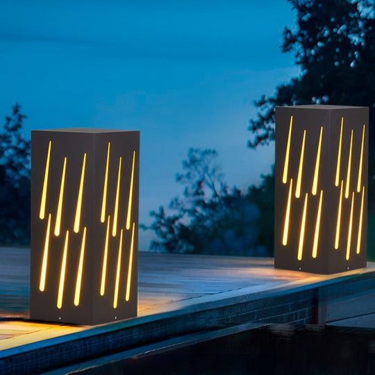 LED Pathway Light with Meteor Visual Effect Outdoor Decor