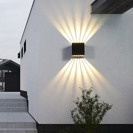 Creative LED Up and Down Outdoor Wall Lamp Waterproof Wall Sconce