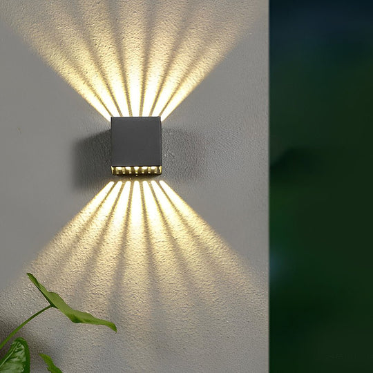 Creative LED Up and Down Outdoor Wall Lamp Waterproof Wall Sconce