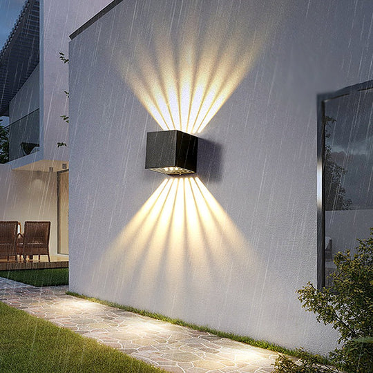Creative LED Up and Down Outdoor Wall Lamp Waterproof Wall Sconce