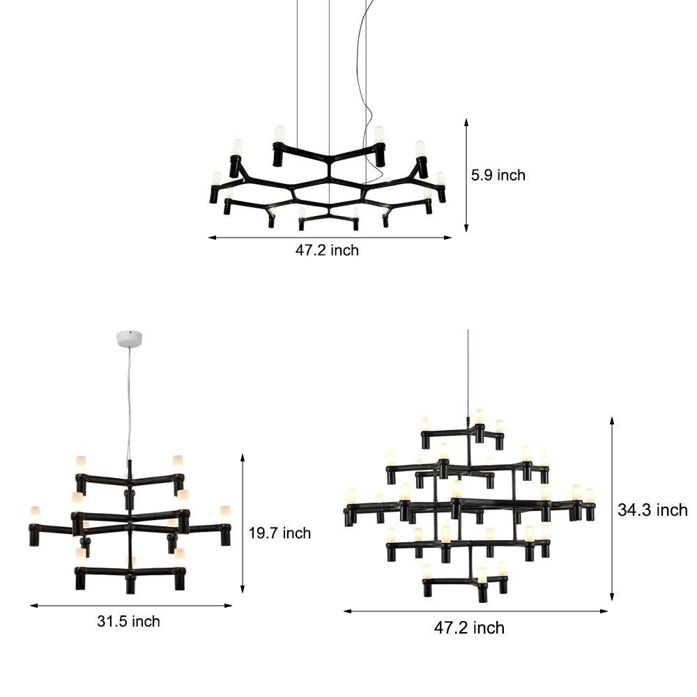 Creative Metal Geometric LED Nordic Chandelier