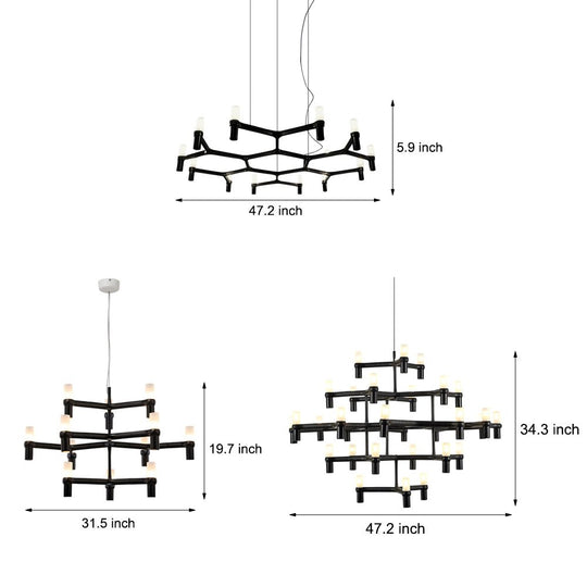 Creative Metal Geometric LED Nordic Chandelier
