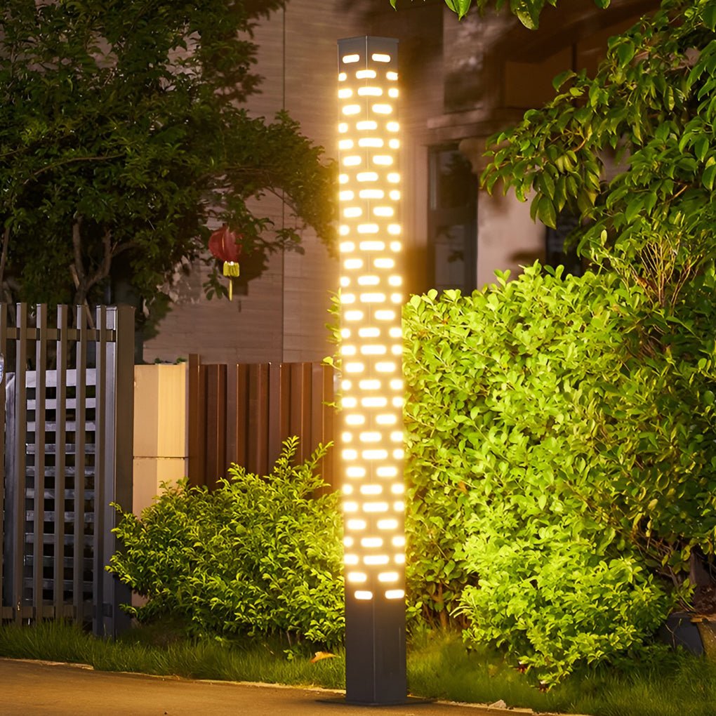 Modern Rectangular Outdoor Bollard Lights – Sleek and Durable