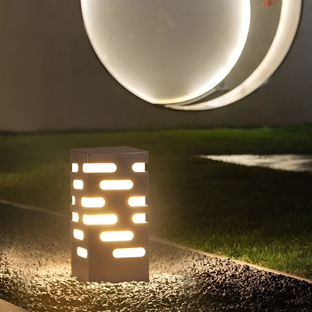 Modern Rectangular Outdoor Bollard Lights – Sleek and Durable