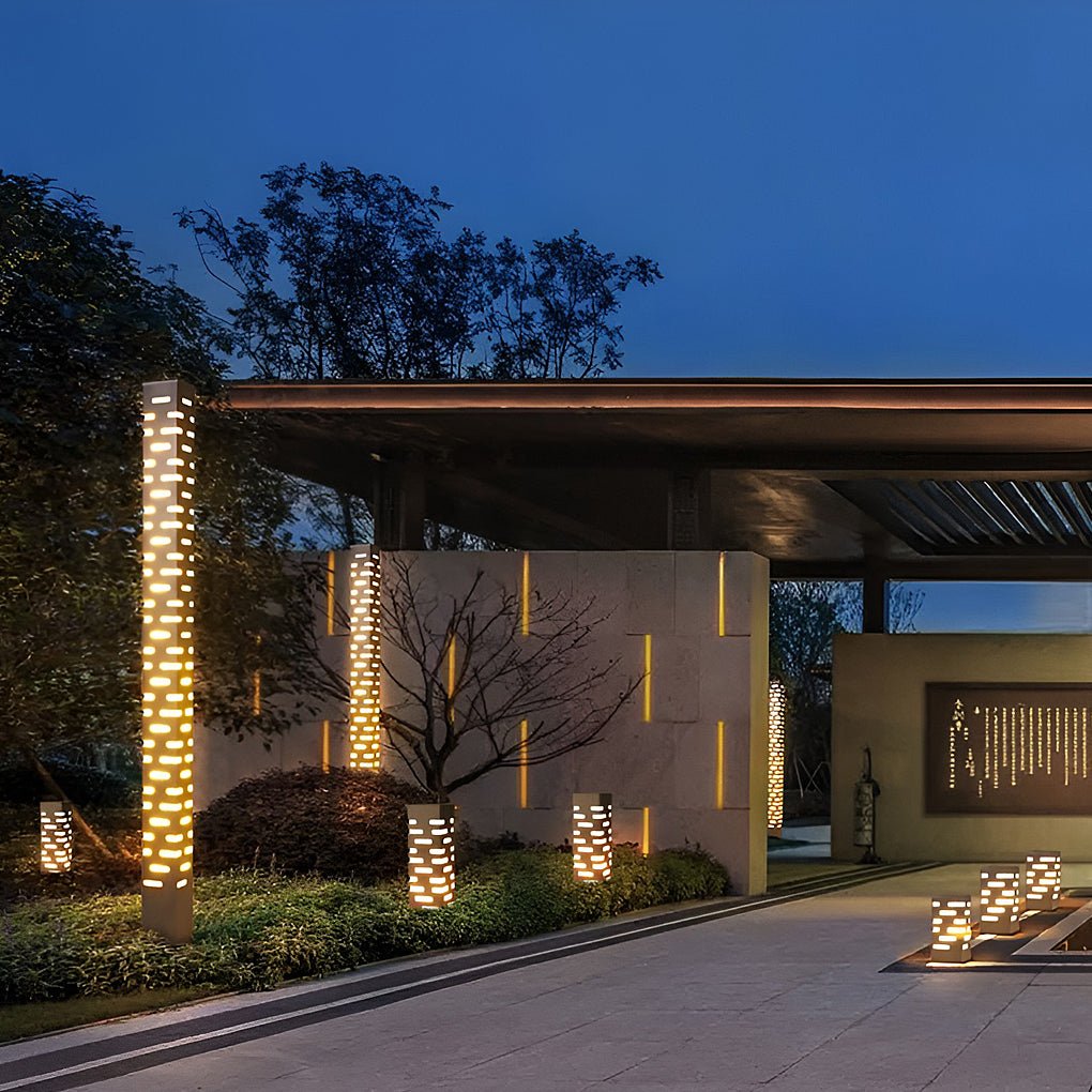 Modern Rectangular Outdoor Bollard Lights – Sleek and Durable
