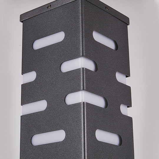 Modern Rectangular Outdoor Bollard Lights – Sleek and Durable