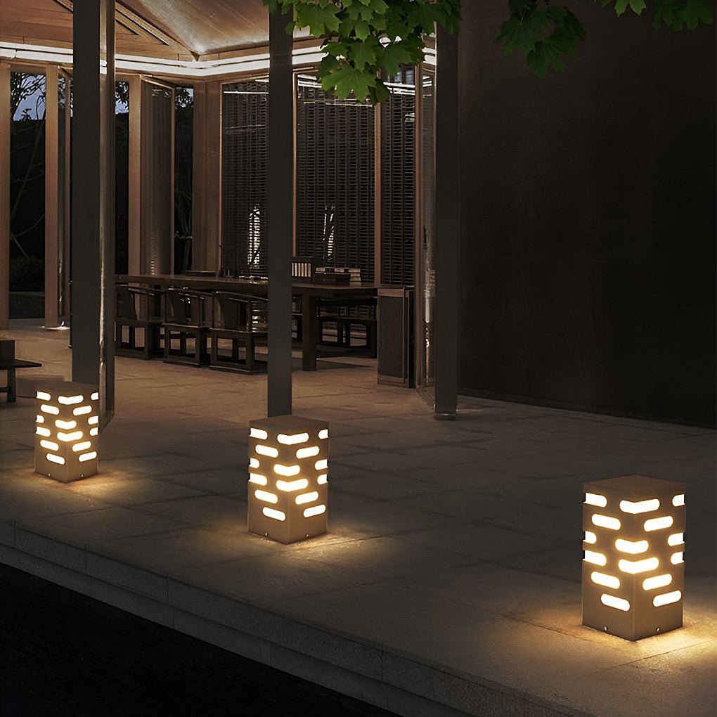 Modern Rectangular Outdoor Bollard Lights – Sleek and Durable