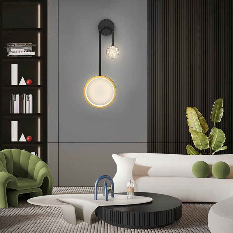 Creative Rings Stars 3 Step Dimming Modern Wall Lamp