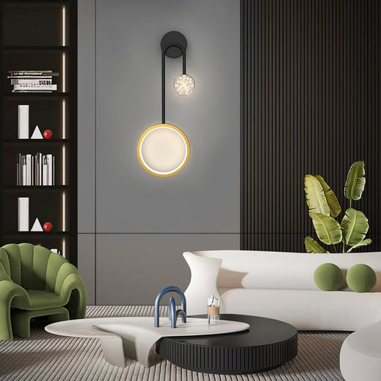Creative Rings Stars 3 Step Dimming Modern Wall Lamp