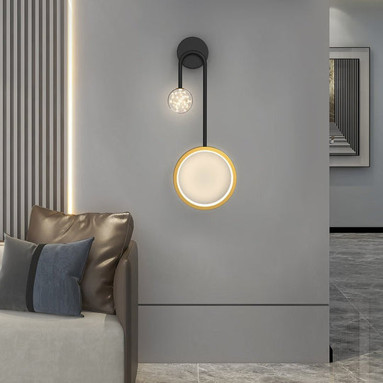Creative Rings Stars 3 Step Dimming Modern Wall Lamp