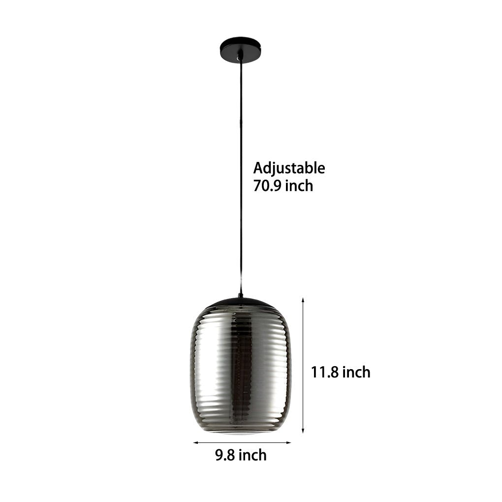 Creative Screw Thread Glass Spiral LED Postmodern Pendant Light Chandelier