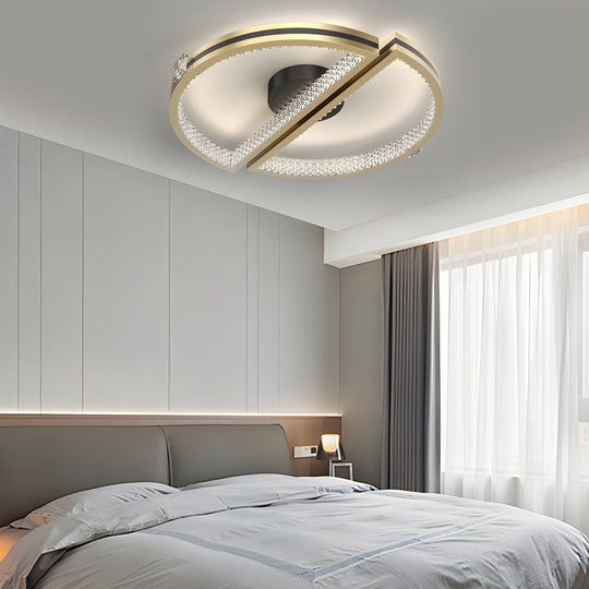 Creative Semicircle Ceiling Light with 3-Step Dimming