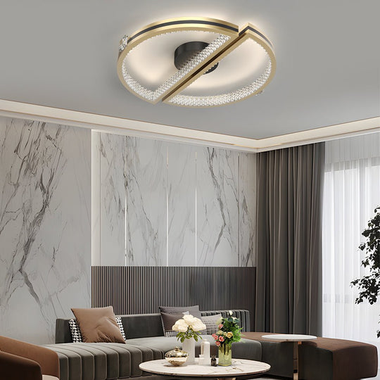 Creative Semicircle Ceiling Light with 3-Step Dimming