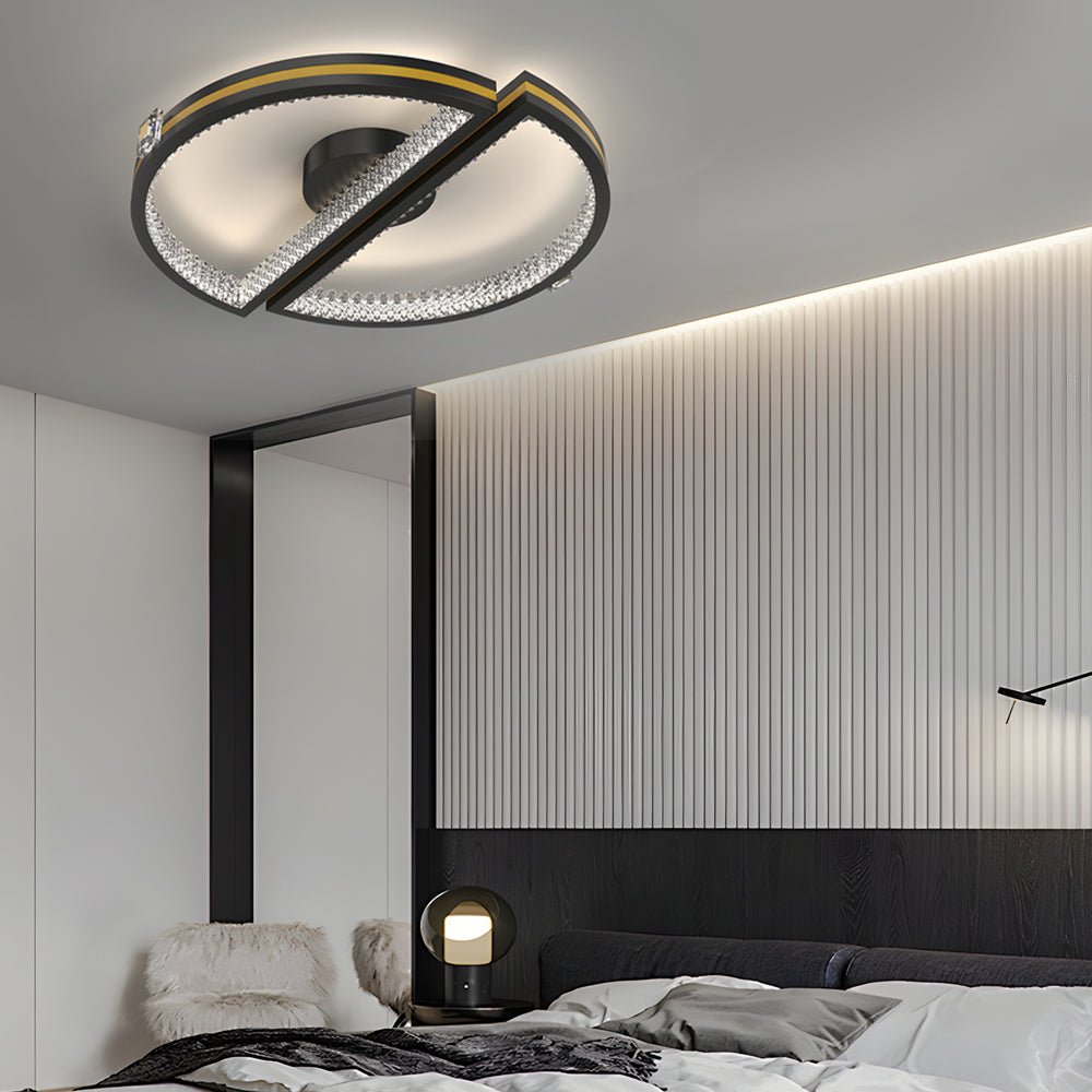 Creative Semicircle Ceiling Light with 3-Step Dimming