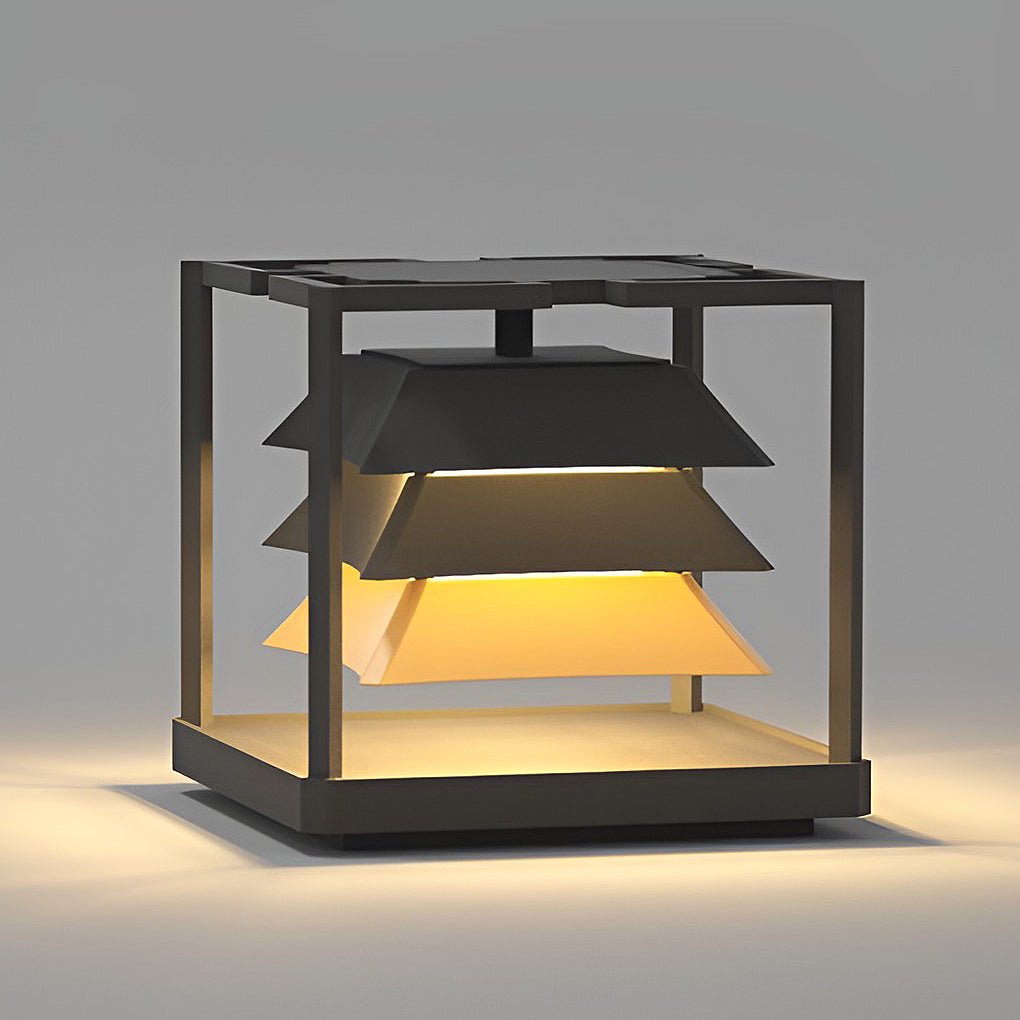 Freestanding Layered LED Pillar Light