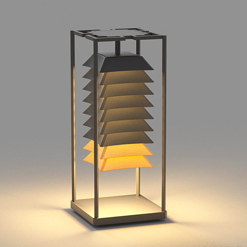 Freestanding Layered LED Pillar Light