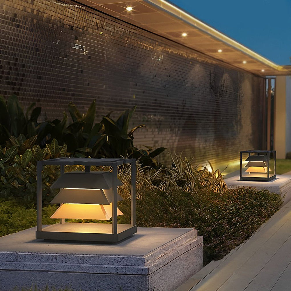 Freestanding Layered LED Pillar Light