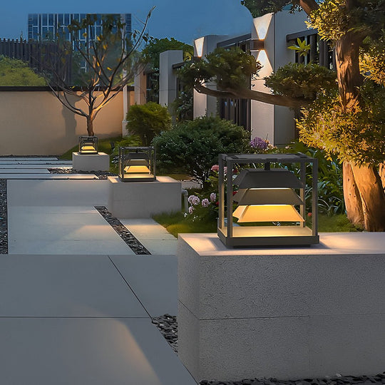 Freestanding Layered LED Pillar Light