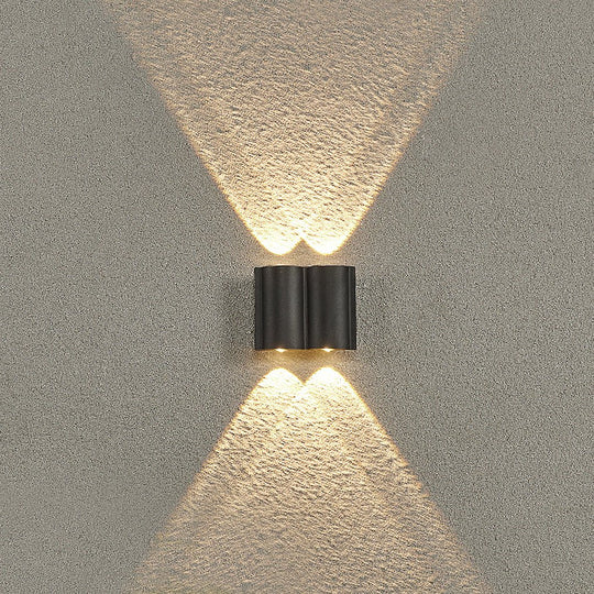 Creative Wave Arc Design Up and Down Lights LED Outdoor Wall Lights Wall Sconces Waterproof