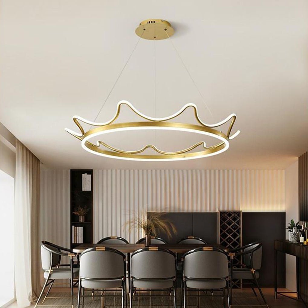 Crown Shaped LED Modern Dining Room Chandelier