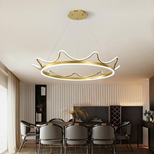 Crown Shaped LED Modern Dining Room Chandelier