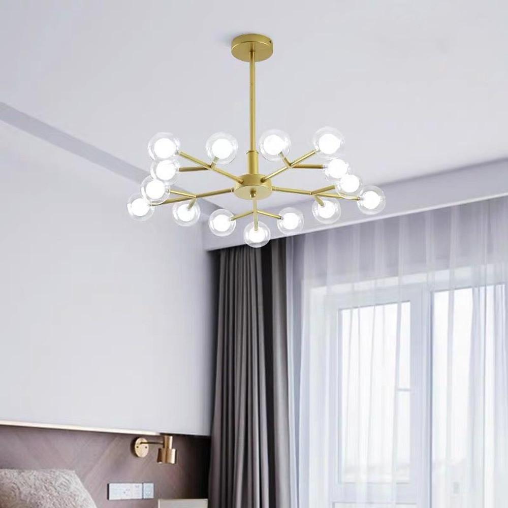 25-Light LED Cluster Glass Bubble Sputnik Chandelier