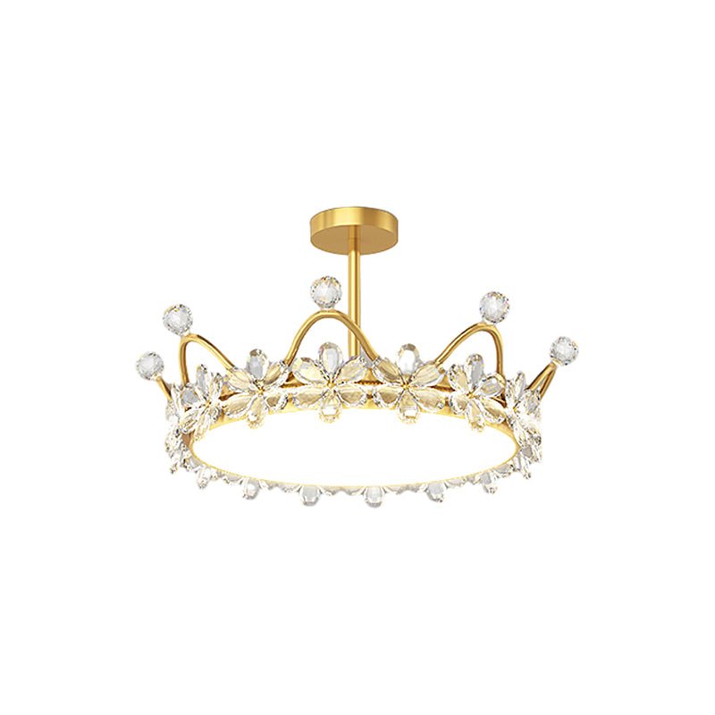 Crystal Crowns 3-Step Dimming LED Ceiling Light with Starry Sky Projection