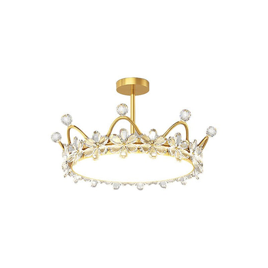 Crystal Crowns 3-Step Dimming LED Ceiling Light with Starry Sky Projection