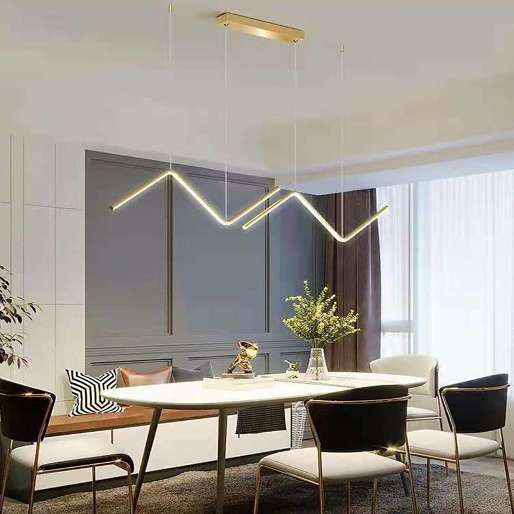 Zigzag Wave Nordic LED Dining Room Pendant Light