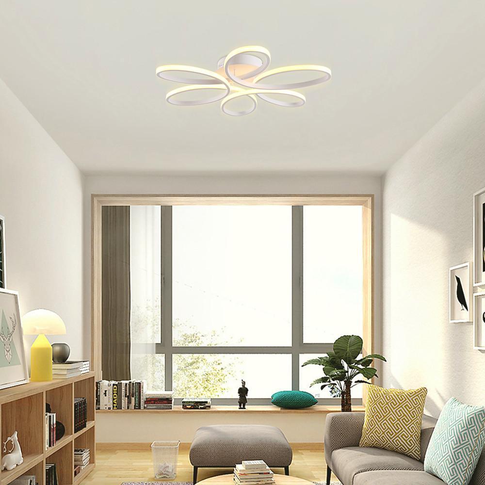 Flower Petal Dimmable LED Modern Ceiling Light Flush Mount Lighting