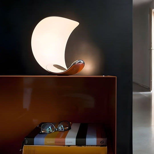 Curl Polished Silver Chrome LED Table Lamp with Touch Control