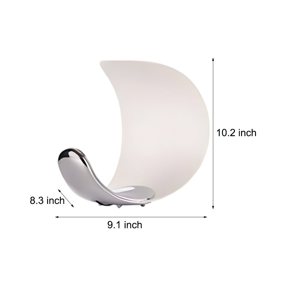 Curl Polished Silver Chrome LED Table Lamp with Touch Control