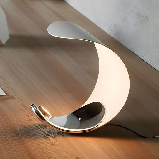 Curl Polished Silver Chrome LED Table Lamp with Touch Control