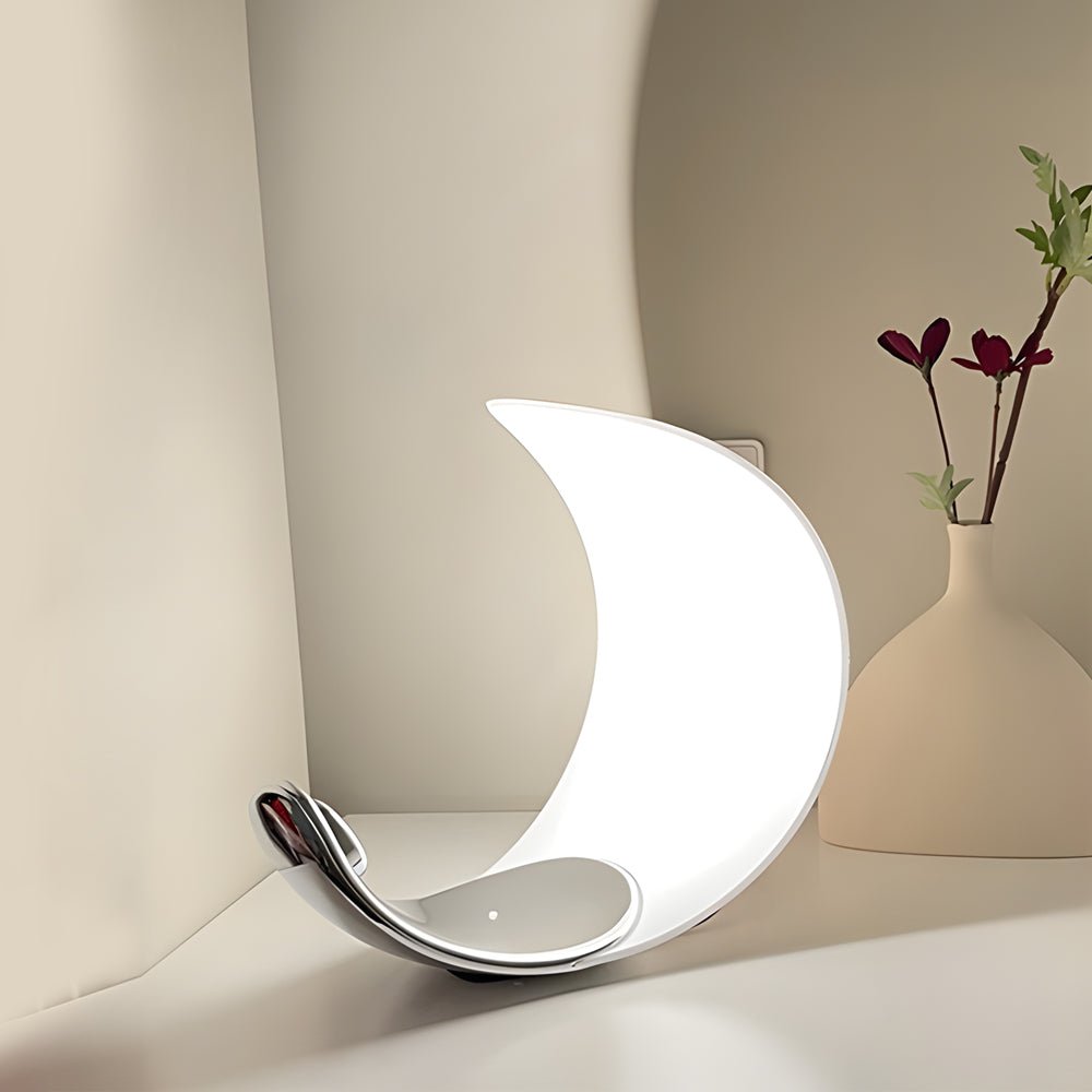 Curl Polished Silver Chrome LED Table Lamp with Touch Control