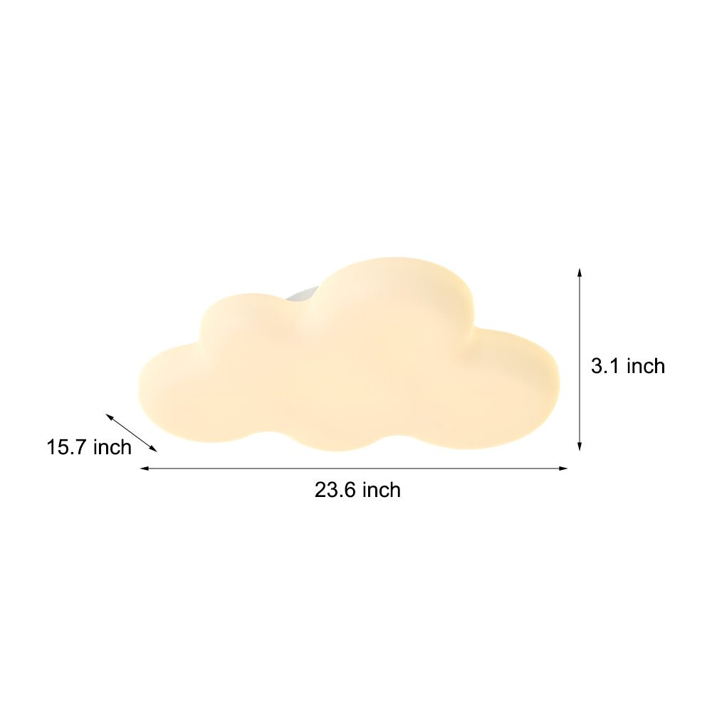 Cute Cartoon Clouds 3-Step Dimming Milky White Modern LED Ceiling Light