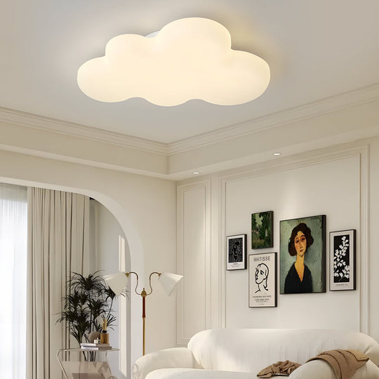 Cute Cartoon Clouds 3-Step Dimming Milky White Modern LED Ceiling Light