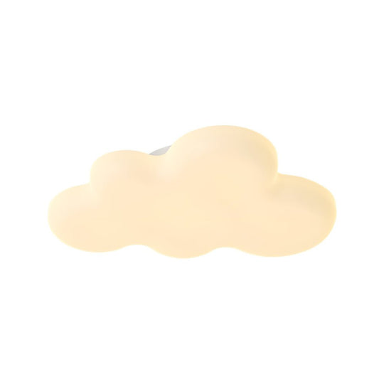 Cute Cartoon Clouds 3-Step Dimming Milky White Modern LED Ceiling Light