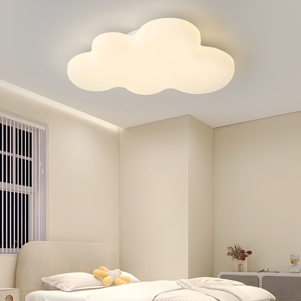Cute Cartoon Clouds 3-Step Dimming Milky White Modern LED Ceiling Light