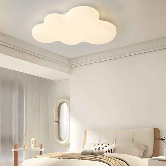 Cute Cartoon Clouds 3-Step Dimming Milky White Modern LED Ceiling Light