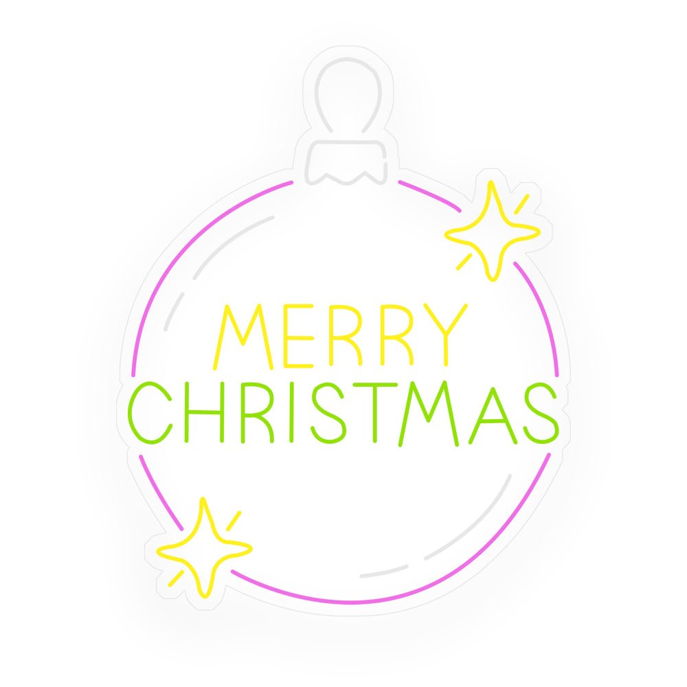 Cute Neon Balloon Luminous Merry Christmas Letter LED Neon Sign Light