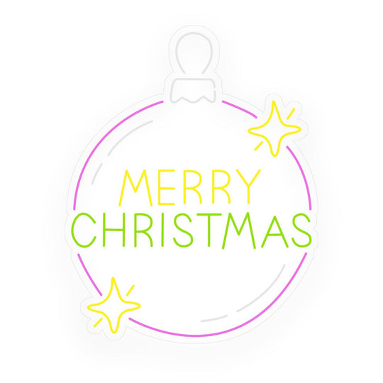 Cute Neon Balloon Luminous Merry Christmas Letter LED Neon Sign Light
