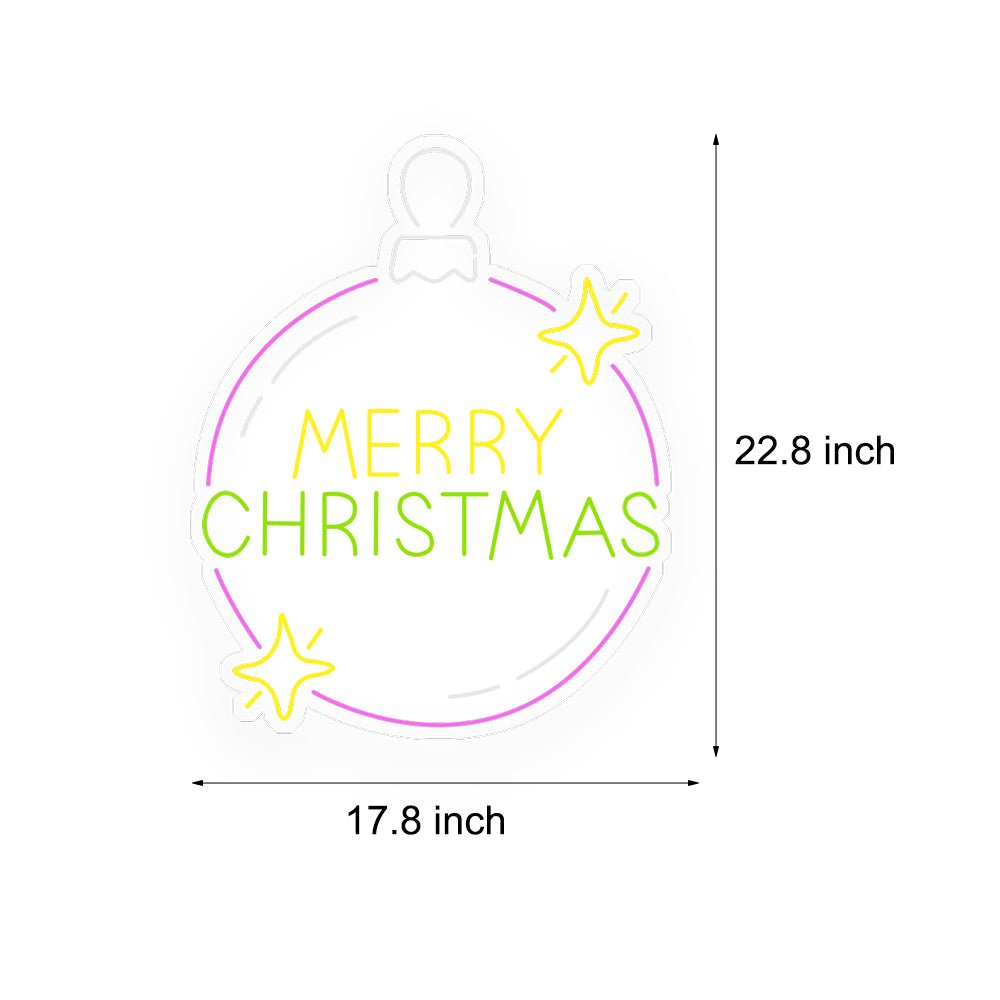 Cute Neon Balloon Luminous Merry Christmas Letter LED Neon Sign Light