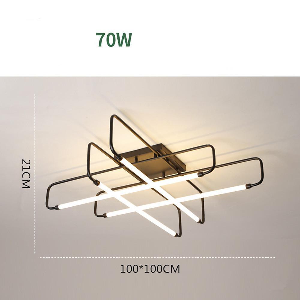 Geometric Lantern Dimmable LED Modern Ceiling Light Flush Mount Lighting