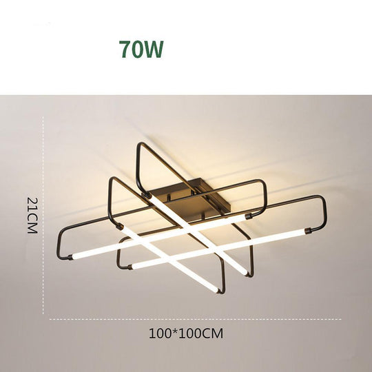 Geometric Lantern Dimmable LED Modern Ceiling Light Flush Mount Lighting