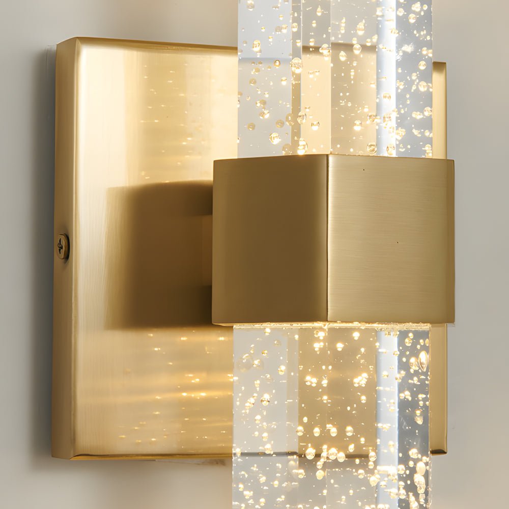 Cylinder Bubbles Crystal Shade LED Up & Down Lighting Modern Wall Lamp