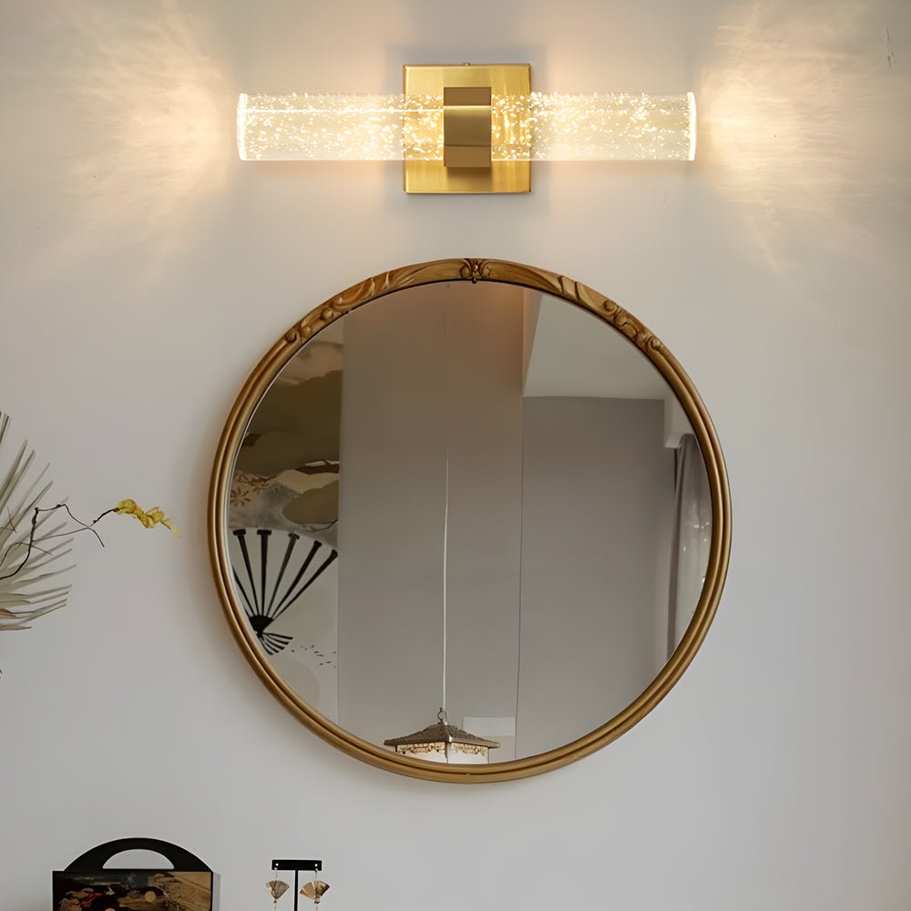 Cylinder Bubbles Crystal Shade LED Up & Down Lighting Modern Wall Lamp