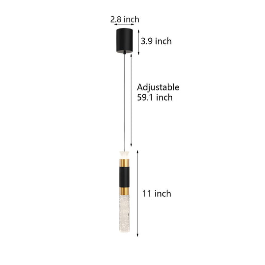 Cylinder Creative 3 Step Dimming Modern LED Pendant Light – Black & Gold