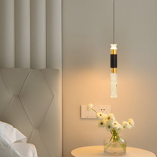 Cylinder Creative 3 Step Dimming Modern LED Pendant Light – Black & Gold