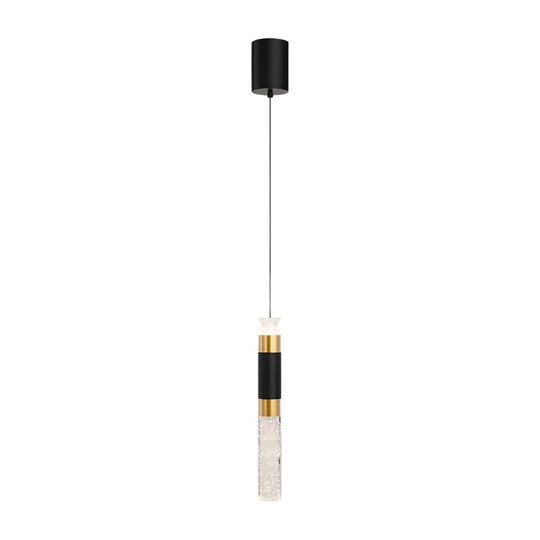 Cylinder Creative 3 Step Dimming Modern LED Pendant Light – Black & Gold